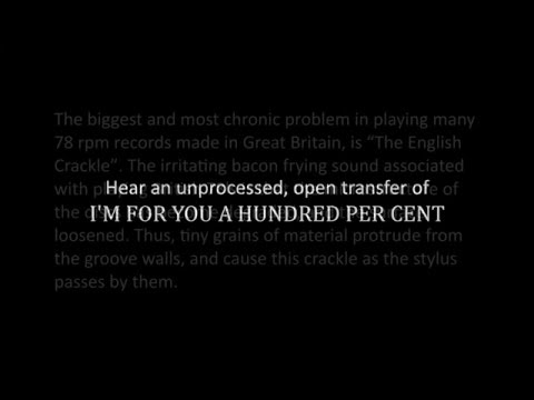 I'M FOR YOU A HUNDRED PERCENT - Savoy Hotel Orpheans
