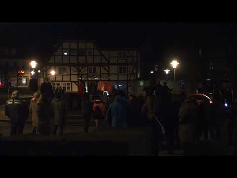 28.02.2022, 18:10 Uhr, Bergen auf Rügen, Spaziergang gegen Corona- Maßnahmen