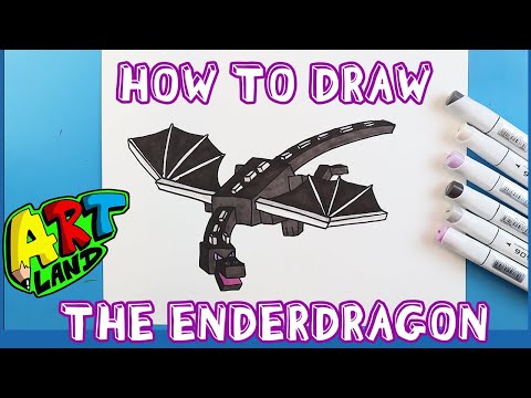 How to Draw THE ENDERDRAGON!!!