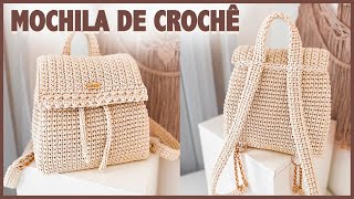 Mochila de Crochê Passo a Passo Fácil e Rápido feita com Fio Náutico Poliéster