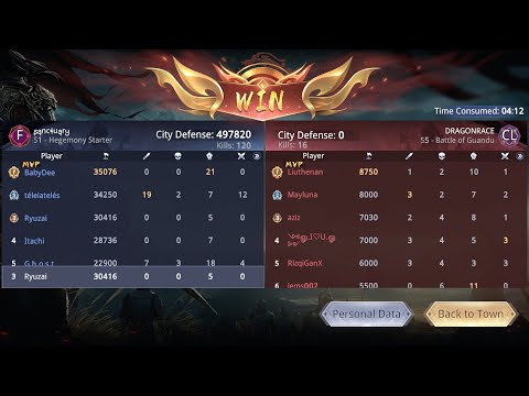 Guild War 17 Dec 2022 Session 5 - S1 sanctuary vs S5 DRAGONRACE - Dynasty Legends 2 #dynastywarriors
