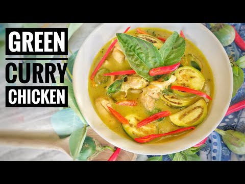Thai Green Curry Chicken Eggplant - with Ready Made Paste | Thai Girl in the Kitchen