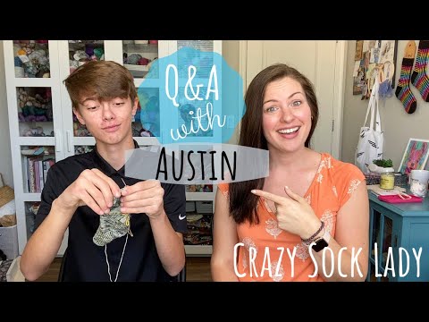 Knitting Q&A with Austin - Fiber Friends Tag - Crazy Sock Lady