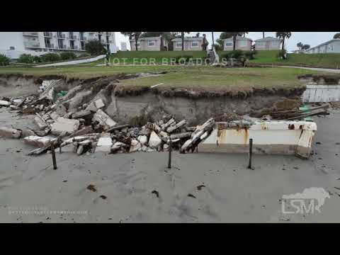 11-08-2022 Daytona Beach Shores, FL - Nicole Waves - Drone Damage from Ian - No Seawall Left