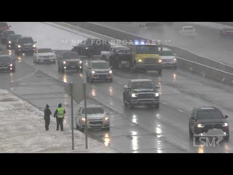 11-25-2023 Wichita, KS - Accidents Begin Across Town As Winter Storm Hits Kansas