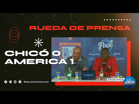 La rueda de prensa de América tras la .victoria ante Boyacá Chicó por la fecha 2.