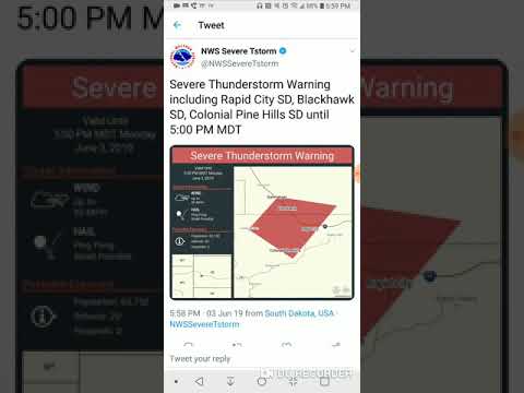Rapid City, South Dakota Severe Thunderstorm June 3rd, 2019 Video