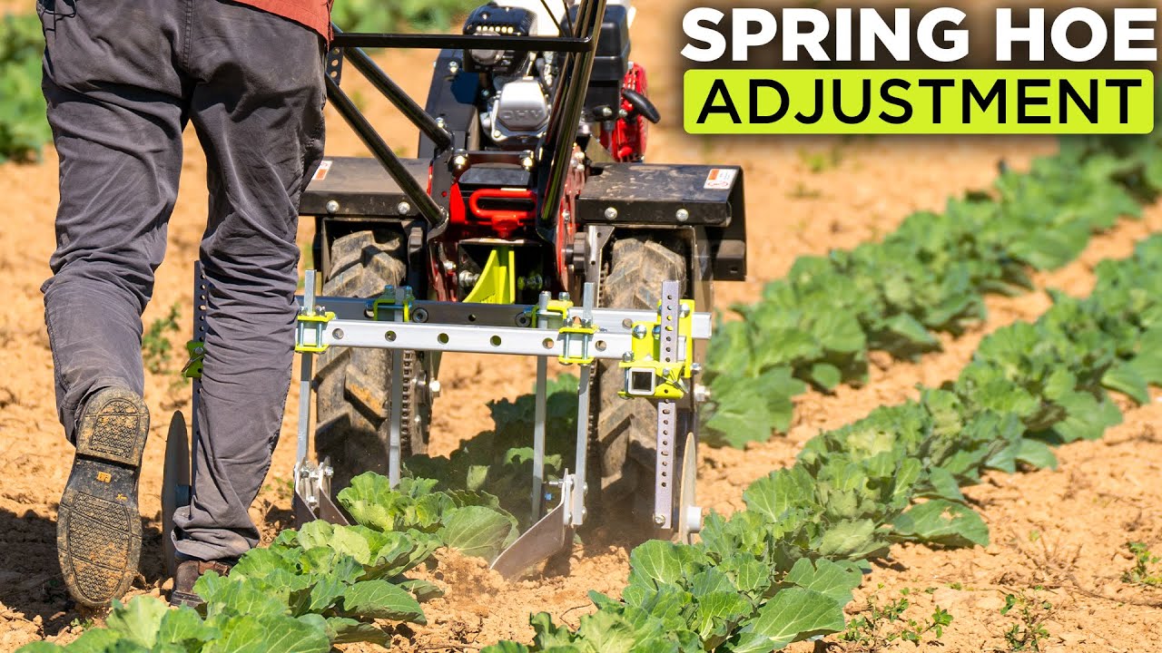 Two Wheel Tractor Spring Hoe Adjustment For Maximum Weed Control