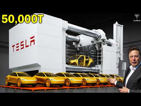 Elon Musk Reveals Mind-Blowing GIGA PRESS 50.000T Roll Out 5 Tesla Next Gen Car in ONE Go!