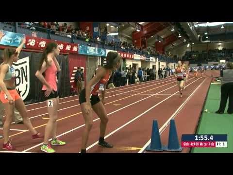 Girls 4x400m Relay Section 1 - New Balance Nationals Indoor 2014
