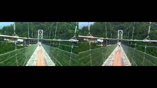 preview picture of video '[3D+Binaural] 谷瀬の吊橋を渡る(the suspension bridge of Tanise. in totsukawa vil,nara,japan)'