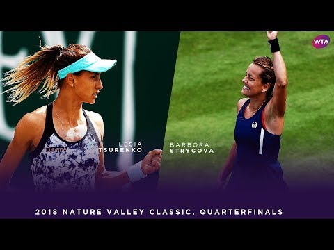 Lesia Tsurenko vs. Barbora Strycova | 2018 Nature Valley Classic Quarterfinals | WTA Highlights