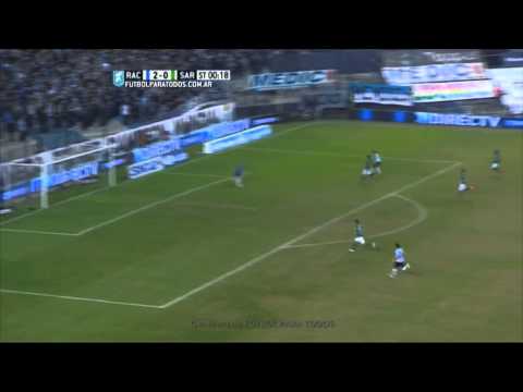 Bou tuvo el suyo. Racing 2 - Sarmiento 0. Fecha 17. Primera División 2015. FPT.