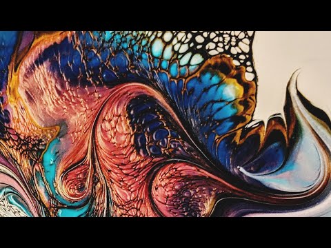 (167) Modified Bloom ~ Sheleeart Technique ~ Acrylic Pour/Fluid Art