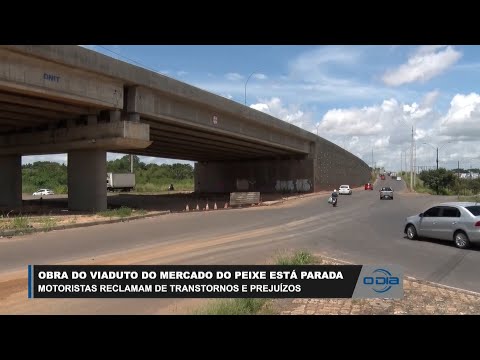 Motoristas reclamam de transtornos em obra parada no Viaduto do Mercado do Peixe 14 04 2023