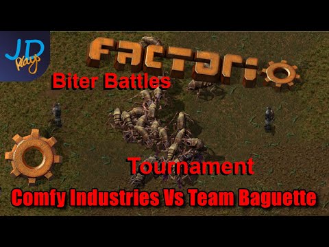 Factorio PvP Biter Battles Tournament Week 2 | Team Comfy Industries Vs Team Baguette