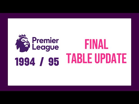 PREMIER LEAGUE FINAL TABLE UPDATE 1994/95