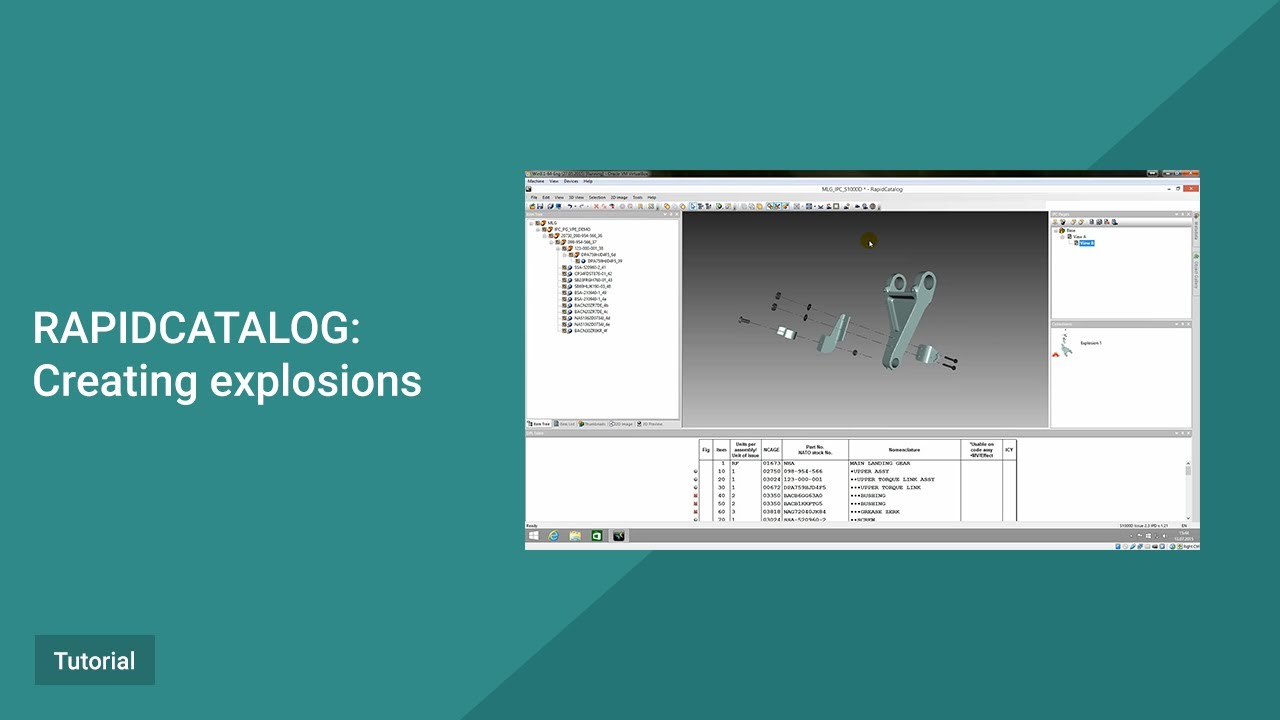 RapidCatalog Tutorial. How to create an explosion.