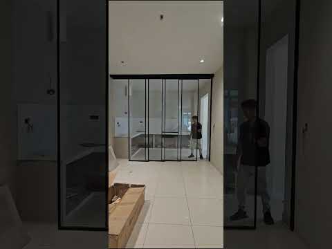 大尺寸薄框推拉门，带缓冲关闭功能