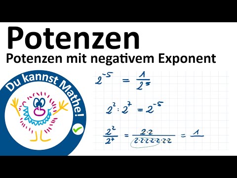 Potenzen mit negativen Exponenten, Potenzrechnen