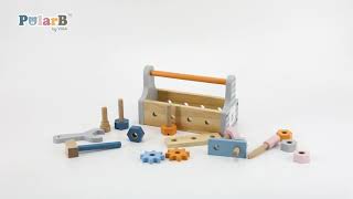 Medinė meistro įrankių dėžė vaikams | PolarB | Viga 44008