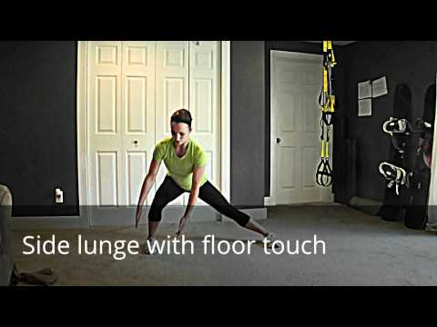 Side lunge with floor touch