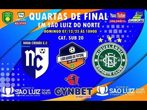 LIGA GOIÁS 2025 CATEG. BASE 2025 - 4ª DE FINAL - NOVA CRIXÁS EC X NIQUELÂNDIA EC