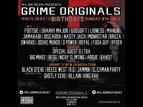 Grime Originals 9/7 New Generation AUDIO - Black Steve, K9, Ghstly, Reece West, Clayface...