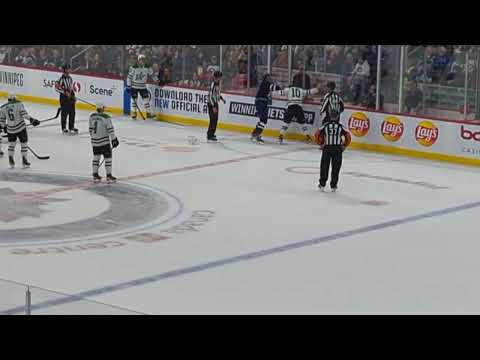 Winnipeg Jets vs Dallas Stars 2022-11-08 - Brendan Dillon fights Ty Dellandrea