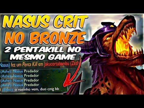 DOIS PENTAKILL NO MESMO JOGO, ATÉ ME PEDIRAM DUO DEPOIS HAHA - NASUS BUILD ONE HIT