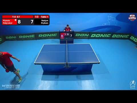 00:30 Mykola Halynskyi 3 - 0 Vadym Hryban West 5 WIN CUP 09.11.2022 | TABLE TENNIS WINCUP