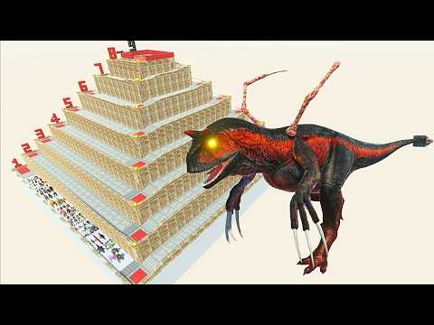 Escape From Alien Carnotaurus Dinosaur - Animal Revolt Battle Simulator