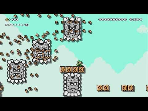 Don't get THWOMPED!: Sky Hopping by Coops789 - Super Mario Maker 2 - No Commentary 1bu