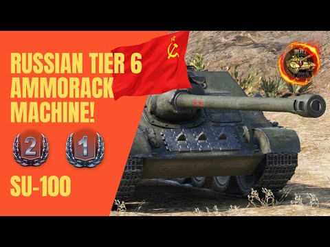 wot blitz SU-100 gameplay
