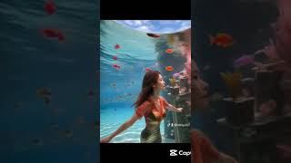 AI画像をAIで動かしてみた。 #ai #人魚 #マーメイド