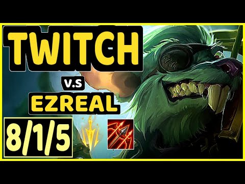 NEON (TWITCH) vs EZREAL - 8/1/5 KDA BOTTOM ADC CHALLENGER GAMEPLAY - EUW
