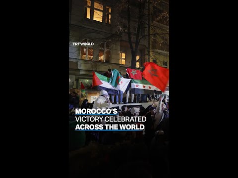 Morocco’s quarter-final win over Portugal celebrated across the world