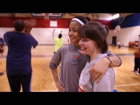 CUE: WOMEN'S BASKETBALL - Special Olympics Basketball Practice