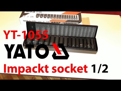 Набор глубоких торцевых головок YATO 1/2", 10-32 мм, 15 шт. (YT-1055) Набор глубоких торцевых головок YATO 1/2", 10-32 мм, 15 шт. (YT-1055)