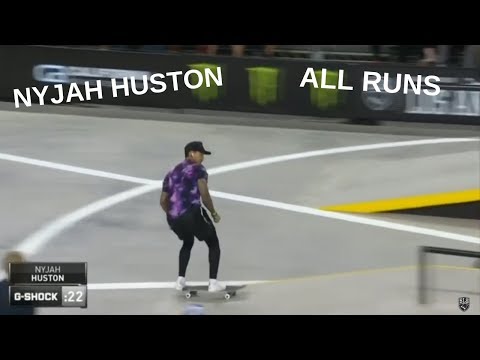Nyjah Huston at SLS LA Final (all runs)