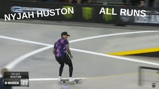 Nyjah Huston at SLS LA Final (all runs)