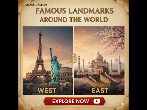 Famous landmarks around the world| Children Learning in English| Kids animation |Travel the Globe