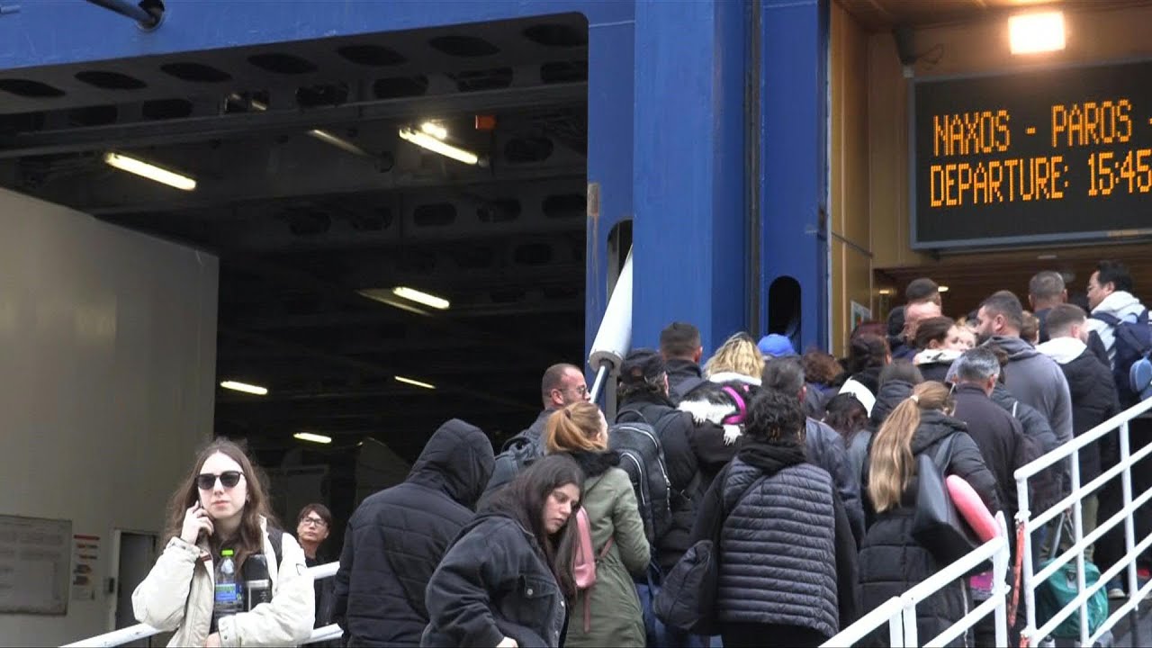 People board ship to leave Santorini as fresh tremors shake Greek island | AFP