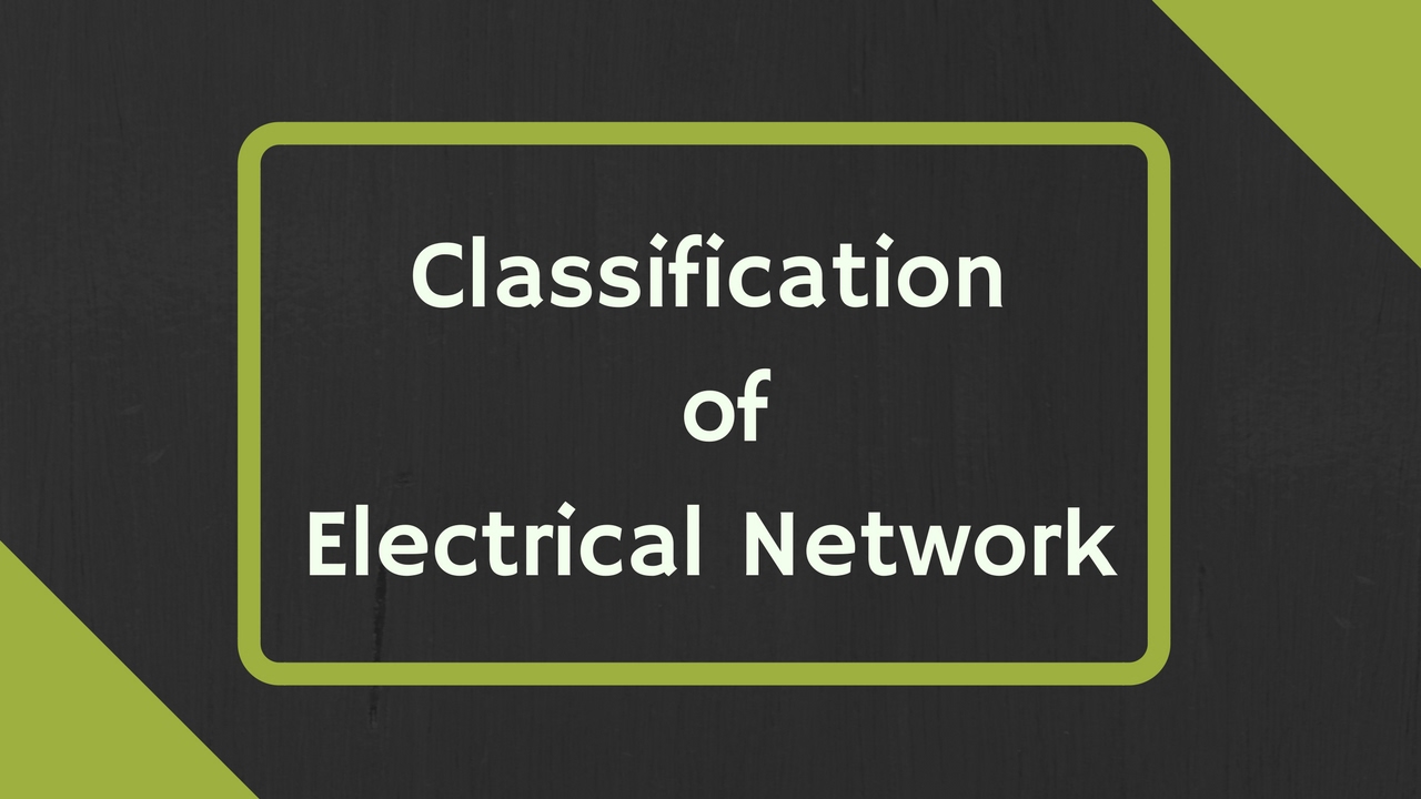 Classification of Electrical Network