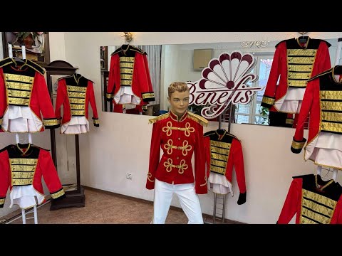 Costum de balet Soldat Husar Prințul de Luptă Spărgătorul de Nuci P 0230 - video 2