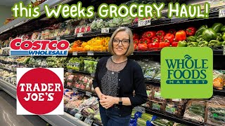 VEGAN Grocery Haul - Costco - Trader Joe’s - Whole Foods - What We Buy and WHY!
