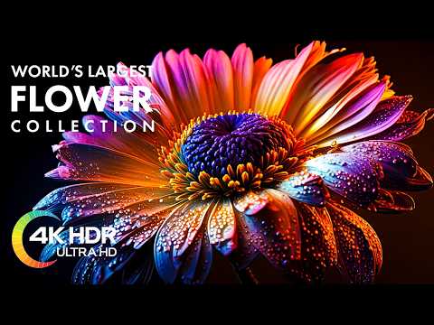 Stunning Flowers Blooming Time lapse in 4K UHD with Relaxing Music