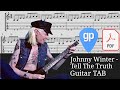 Johnny Winter -Tell The Truth (Live at The Woodstock Music & Art Fair 1969) Guitar Tabs [TABS]