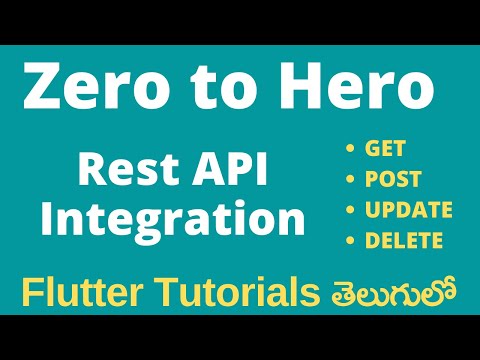Flutter Rest API Integration with http || Complete http CRUD Operations In Telugu