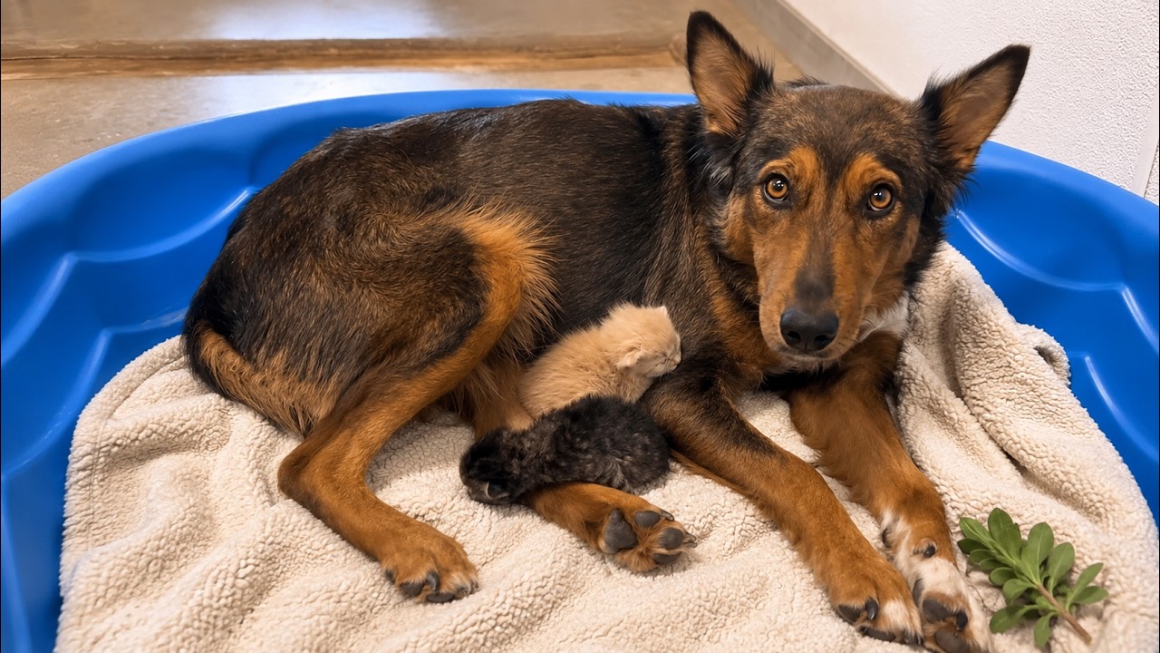 Mama Dog Who Lost Her Puppies Was Heartbroken Until She Got Kittens |